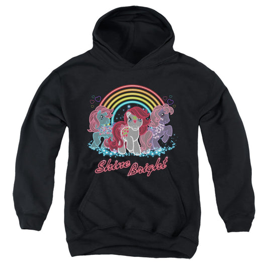 My Little Pony Retro Neon Ponies Kids Youth Hoodie Black Officially Licensed
