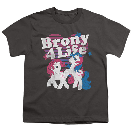 My Little Pony Retro Brony 4 Life Kids Youth T Shirt Charcoal Officially Licensed