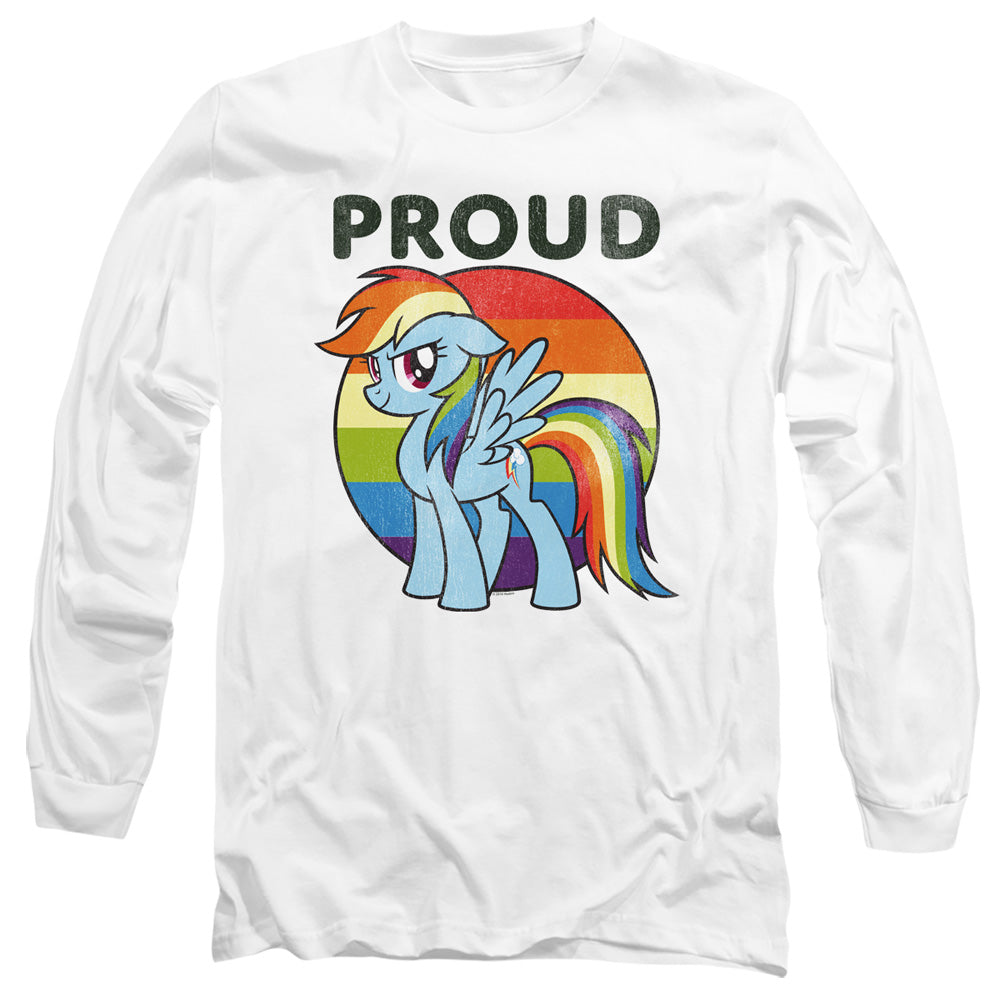 My Little Pony Tv Proud Mens Long Sleeve Shirt White Officially Licensed