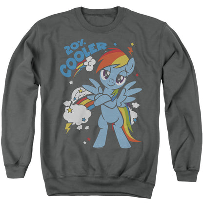 My Little Pony Tv 20 Percent Cooler Mens Crewneck Sweatshirt Charcoal Officially Licensed