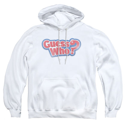 Guess Who Guess Who Distressed Logo Mens Hoodie White Officially Licensed