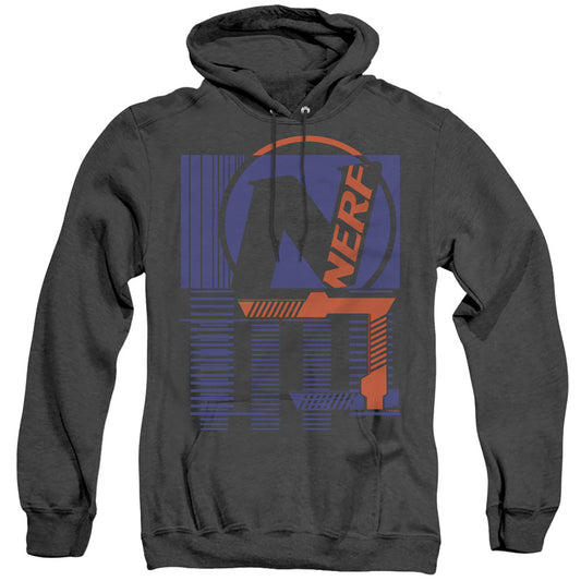 Nerf Grid Mens Heather Hoodie Black Officially Licensed