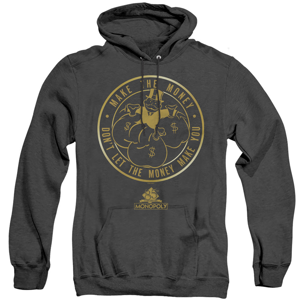 Monopoly Make Mens Heather Hoodie Black Officially Licensed