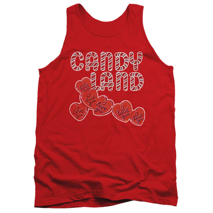 Candy Land I Love You Mens Tank Top Shirt Red Officially Licensed