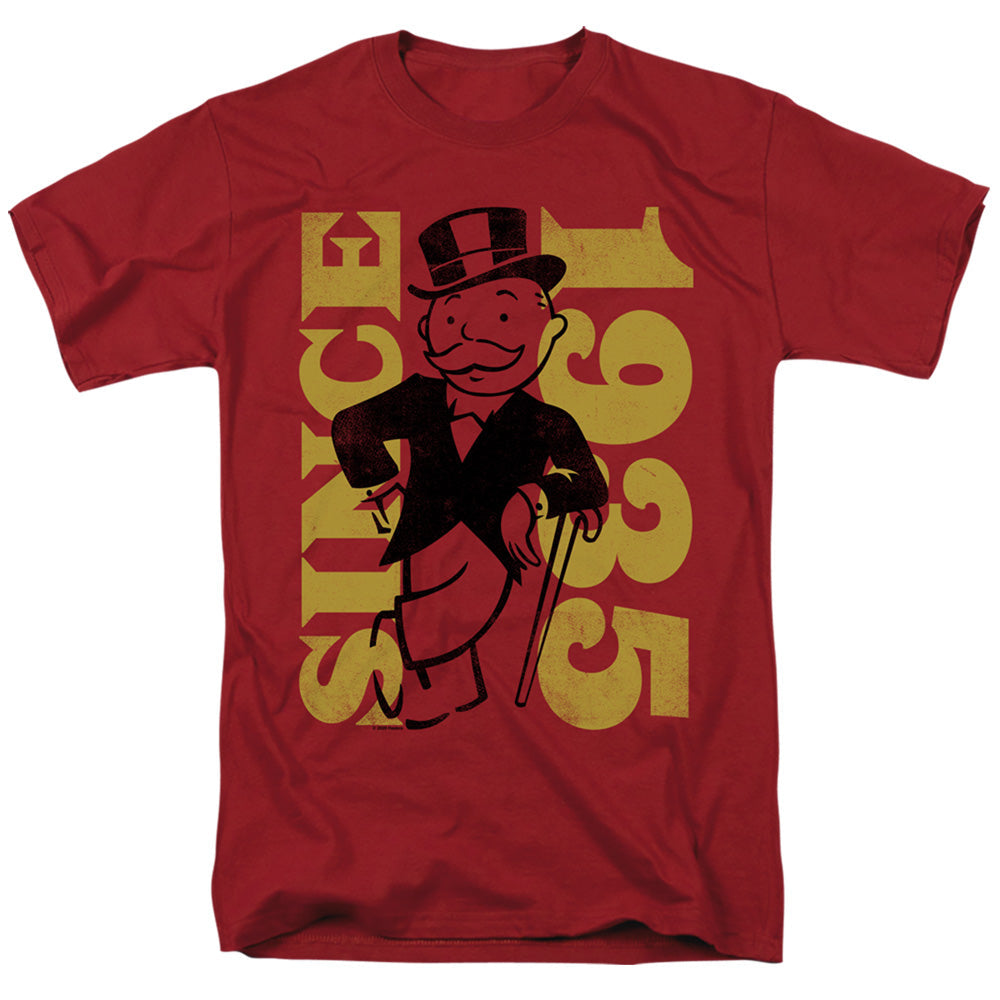 Monopoly Since 1935 Mens T Shirt Cardinal Officially Licensed