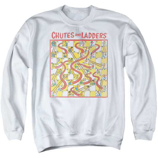 Chutes And Ladders 79 Game Board Mens Crewneck Sweatshirt White Officially Licensed