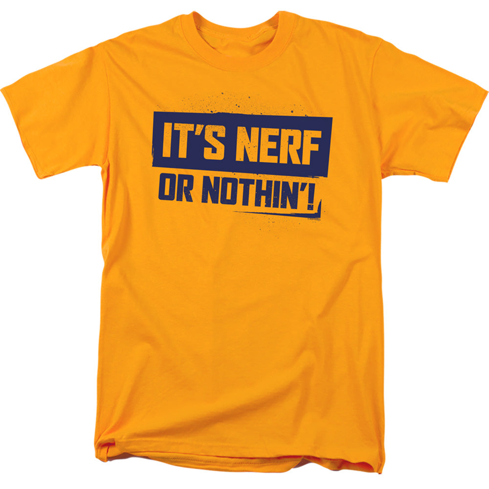 Nerf Nerf Or Nothing Mens T Shirt Gold Officially Licensed