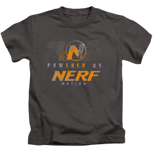 Nerf Powered by Nerf Nation Juvenile Kids Youth T Shirt Charcoal
