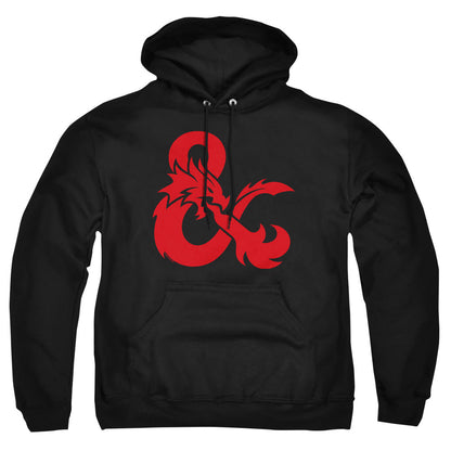 Dungeons And Dragons Ampersand Logo Mens Hoodie Black Officially Licensed