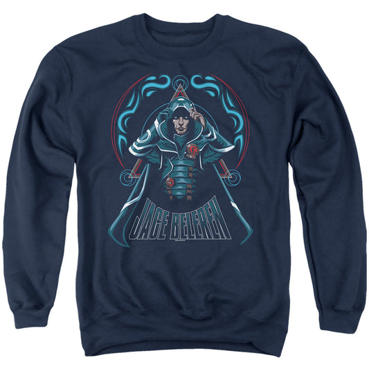 Magic The Gathering Jace Mens Crewneck Sweatshirt Navy Officially Licensed