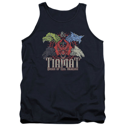 Dungeons And Dragons Tiamat Queen Of Evil Mens Tank Top Shirt Navy Officially Licensed