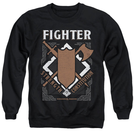 Dungeons And Dragons Fighter Mens Crewneck Sweatshirt Black