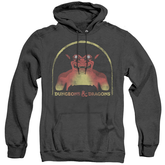 Dungeons And Dragons Old School Heather Mens Hoodie Black Officially Licensed