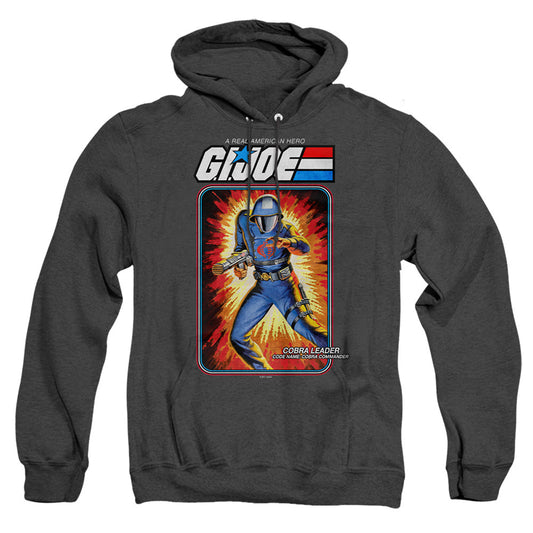 G.I. Joe Cobra Commander Card Heather Mens Hoodie Black Officially Licensed