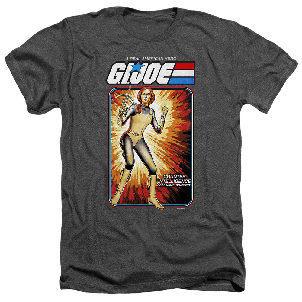 G.I. Joe Scarlett Card Heather Mens T Shirt Black Officially Licensed