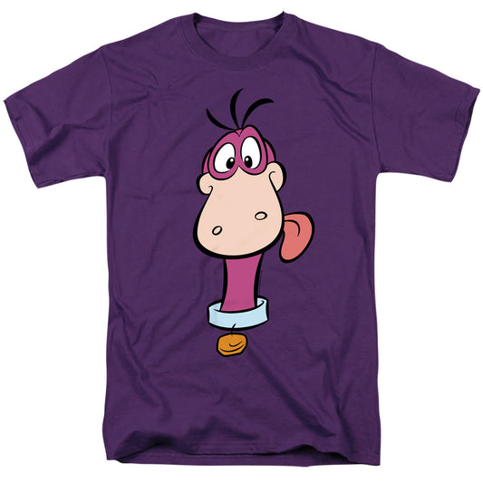 Flintstones Dino Headshot Mens T Shirt Purple Officially Licensed