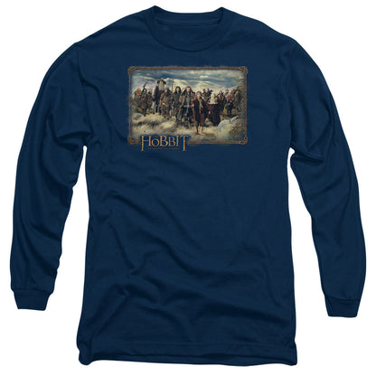 The Hobbit Hobbit & Company Mens Long Sleeve Shirt Navy Officially Licensed