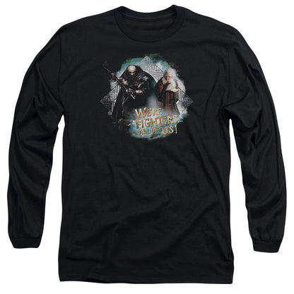 The Hobbit Were Fighers Mens Long Sleeve Shirt Black Officially Licensed