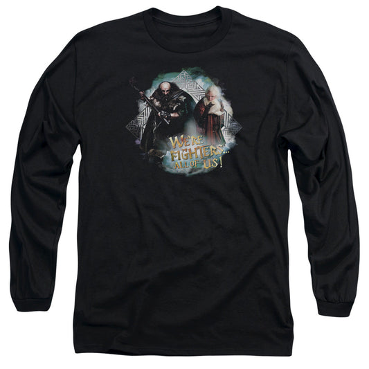 The Hobbit Were Fighers Mens Long Sleeve Shirt Black Officially Licensed