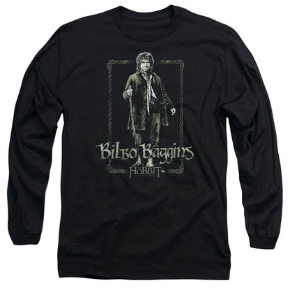 The Hobbit Bilbo Stare Mens Long Sleeve Shirt Black Officially Licensed