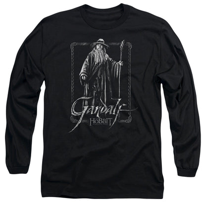 The Hobbit Gandalf Stare Mens Long Sleeve Shirt Black Officially Licensed