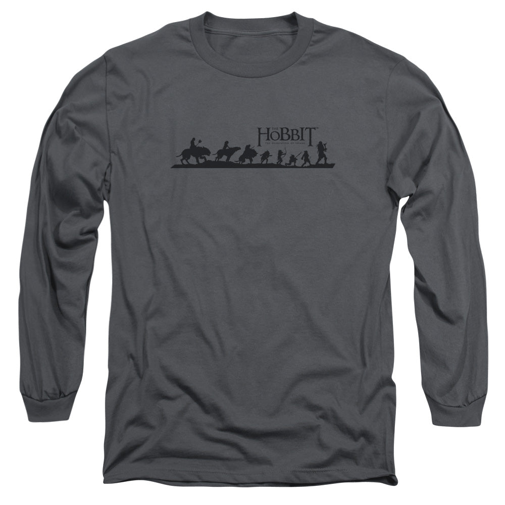 Hobbit Marching Mens Long Sleeve Shirt Charcoal Officially Licensed