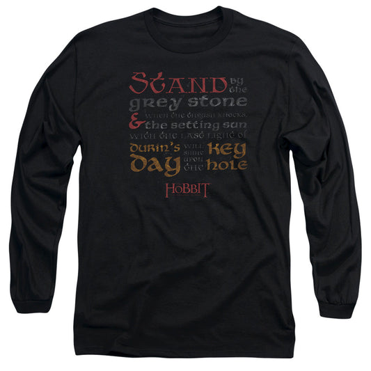 Hobbit Keyhole Mens Long Sleeve Shirt Black Officially Licensed