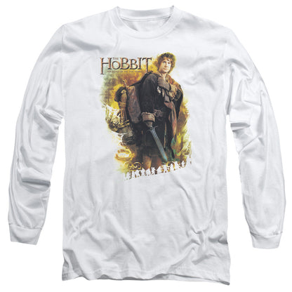 Hobbit Bilbo Mens Long Sleeve Shirt White Officially Licensed