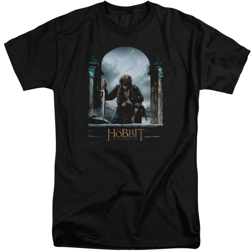 The Hobbit Bilbo Poster Mens Tall T Shirt Black Officially Licensed