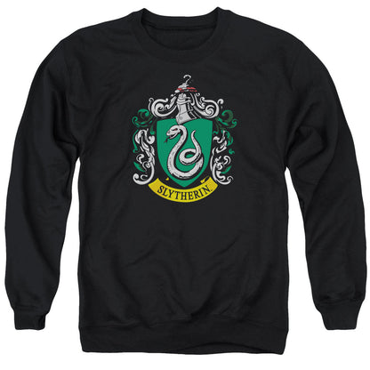 Harry Potter Slytherin Crest Mens Crewneck Sweatshirt Black Officially Licensed