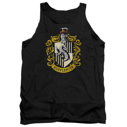 Harry Potter Hufflepuff Crest Mens Tank Top Shirt Black Officially Licensed