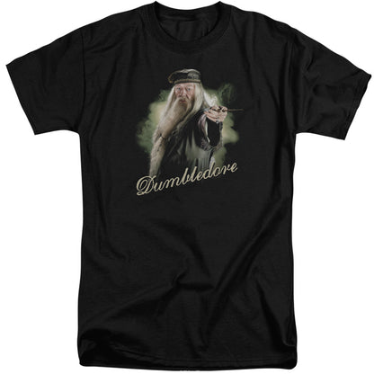 Harry Potter Dumbledore Wand Mens Tall T Shirt Black Officially Licensed