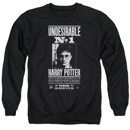 Harry Potter Undesirable No 1 Mens Crewneck Sweatshirt Black Officially Licensed