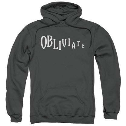 Harry Potter Obliviate Mens Hoodie Charcoal Officially Licensed