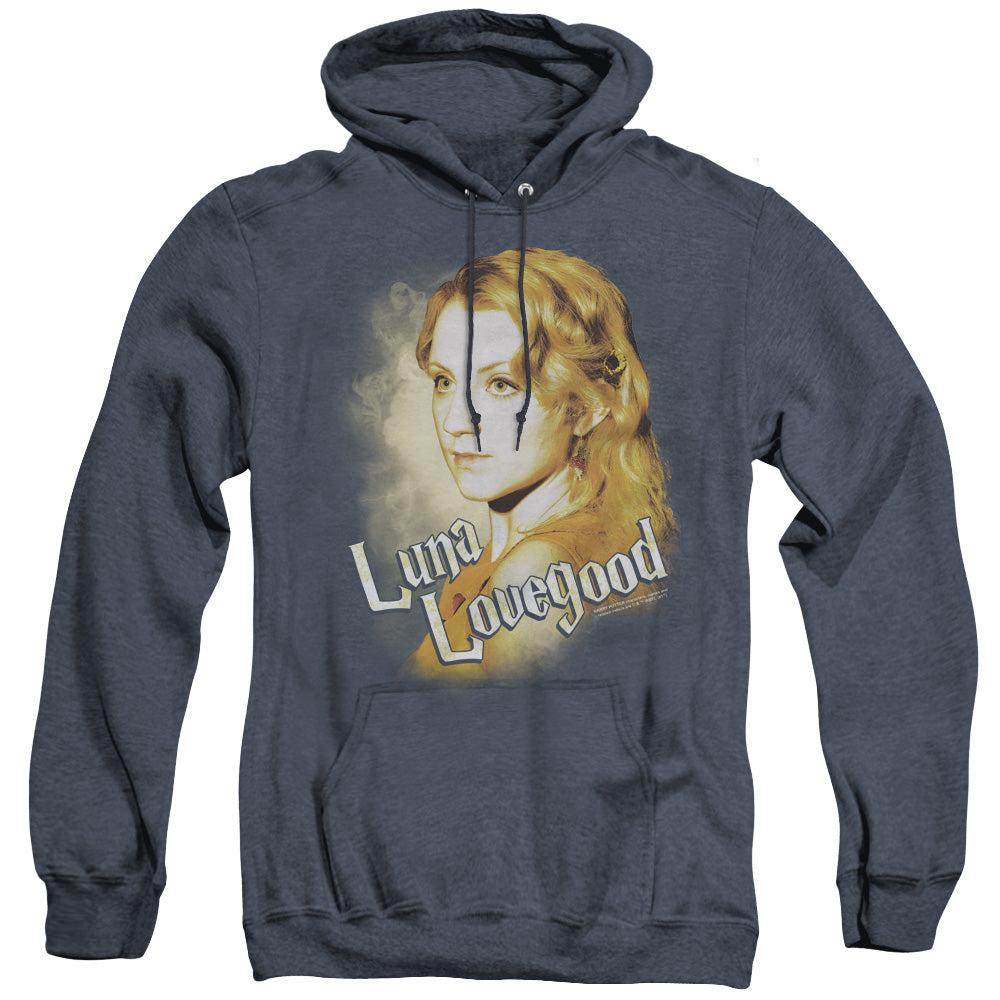 Harry Potter Luna Closeup Mens Heather Hoodie Navy Officially Licensed