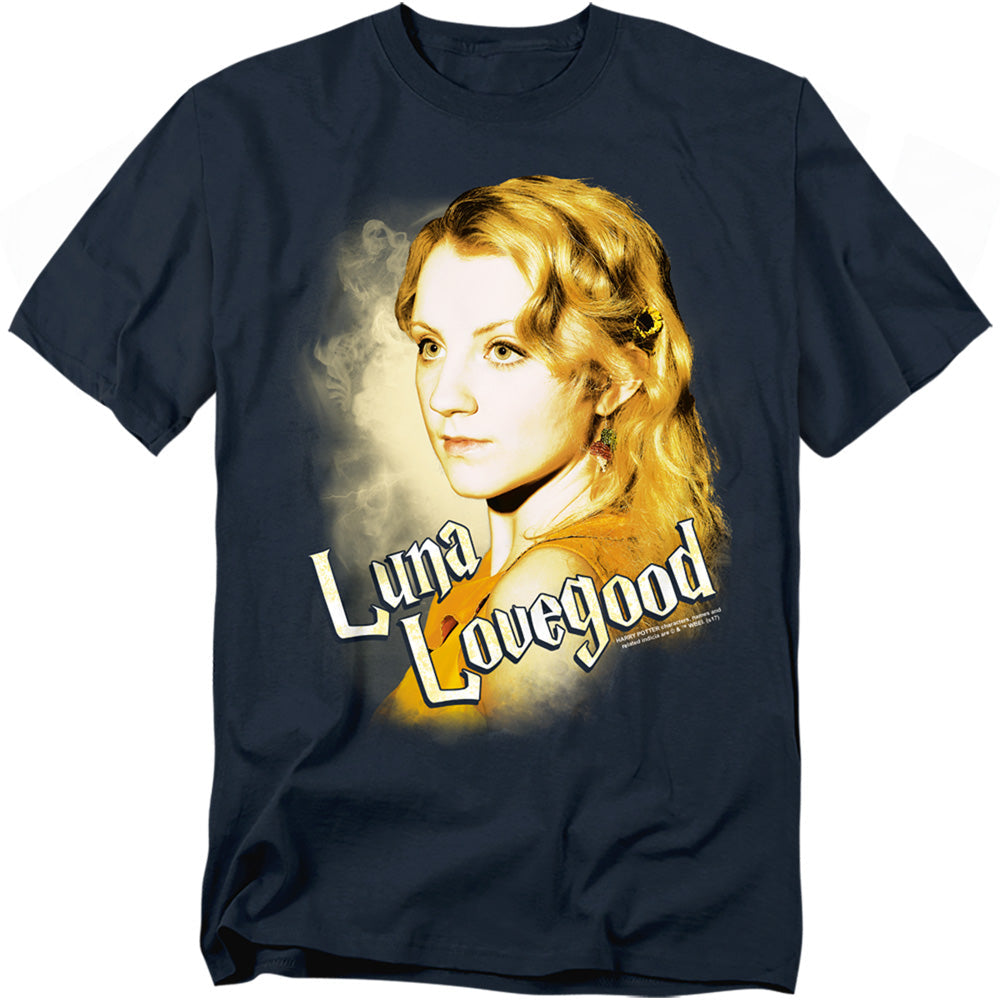 Harry Potter Luna Closeup Mens T Shirt Navy Officially Licensed