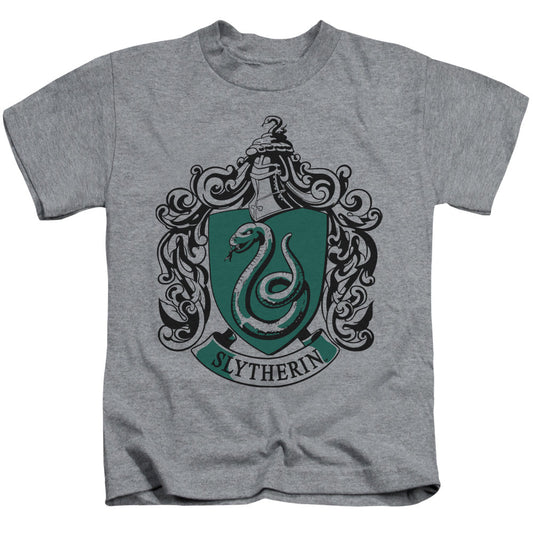 Harry Potter Slytherin Crest Juvenile Kids Youth T Shirt Athletic Heather Officially Licensed