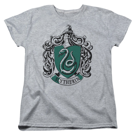 Harry Potter Slytherin Crest Womens T Shirt Athletic Heather Officially Licensed