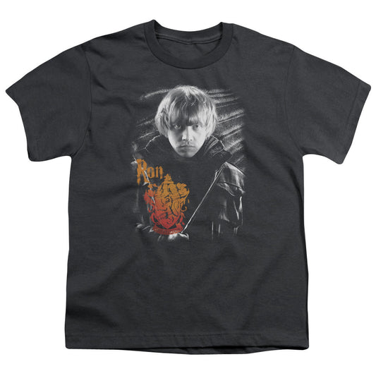 Harry Potter Ron Portrait Kids Youth T Shirt Charcoal Officially Licensed