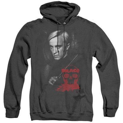 Harry Potter Draco Portrait Mens Heather Hoodie Black Officially Licensed