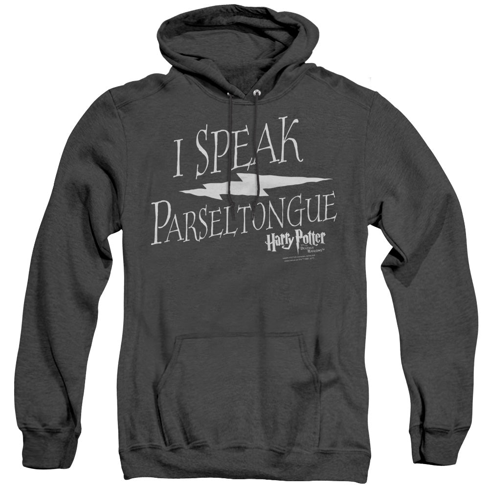 Harry Potter I Speak Parseltongue Heather Mens Hoodie Black Officially Licensed