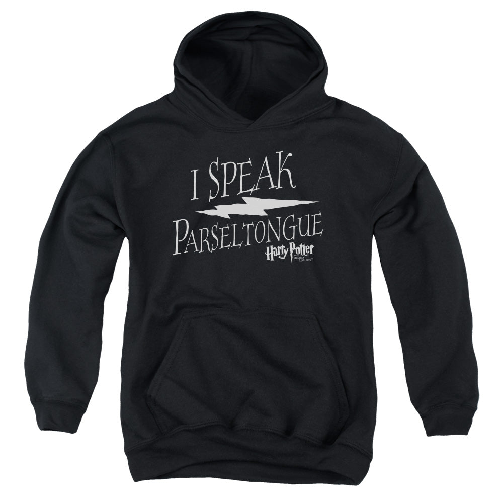 Harry Potter I Speak Parseltongue Kids Youth Hoodie Black Officially Licensed