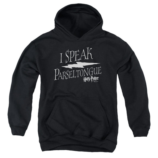 Harry Potter I Speak Parseltongue Kids Youth Hoodie Black Officially Licensed