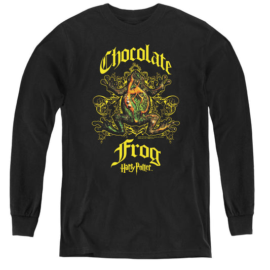 Harry Potter Chocolate Frog Long Sleeve Kids Youth T Shirt Black Officially Licensed