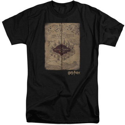Harry Potter Marauders Map Mens Tall T Shirt Black Officially Licensed
