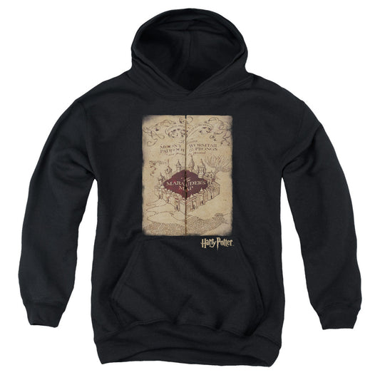 Harry Potter Marauders Map Kids Youth Hoodie Black Officially Licensed