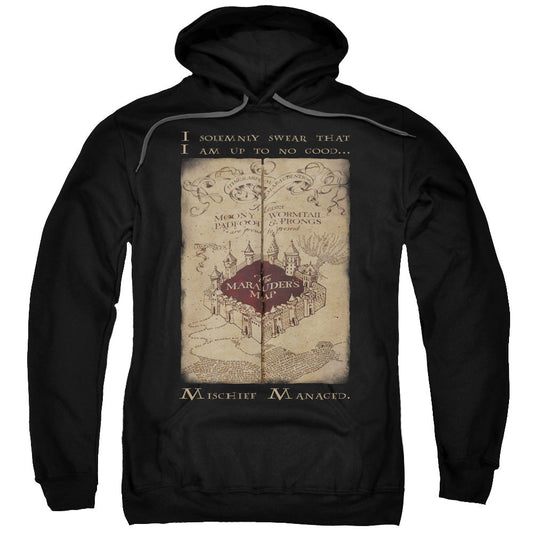Harry Potter Marauders Map Words Mens Hoodie Black Officially Licensed