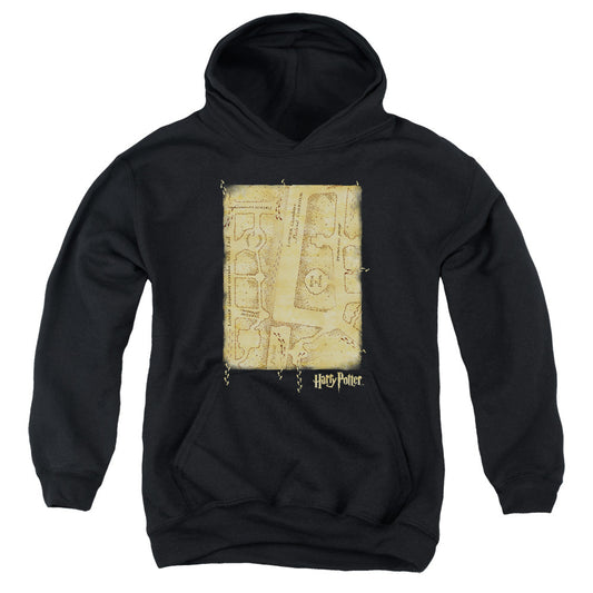 Harry Potter Marauders Map Interior Kids Youth Hoodie Black Officially Licensed