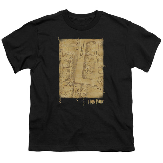 Harry Potter Marauders Map Interior Kids Youth T Shirt Black Officially Licensed