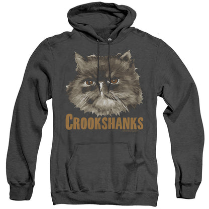 Harry Potter Crookshanks Mens Heather Hoodie Black Officially Licensed